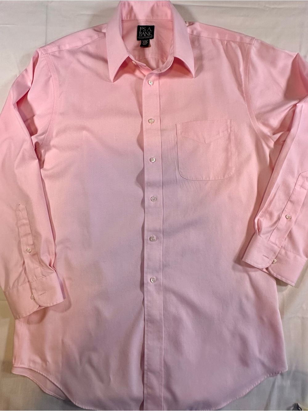 Jos. A. Bank Light Pink Men's Dress Shirt with Chest Pocket